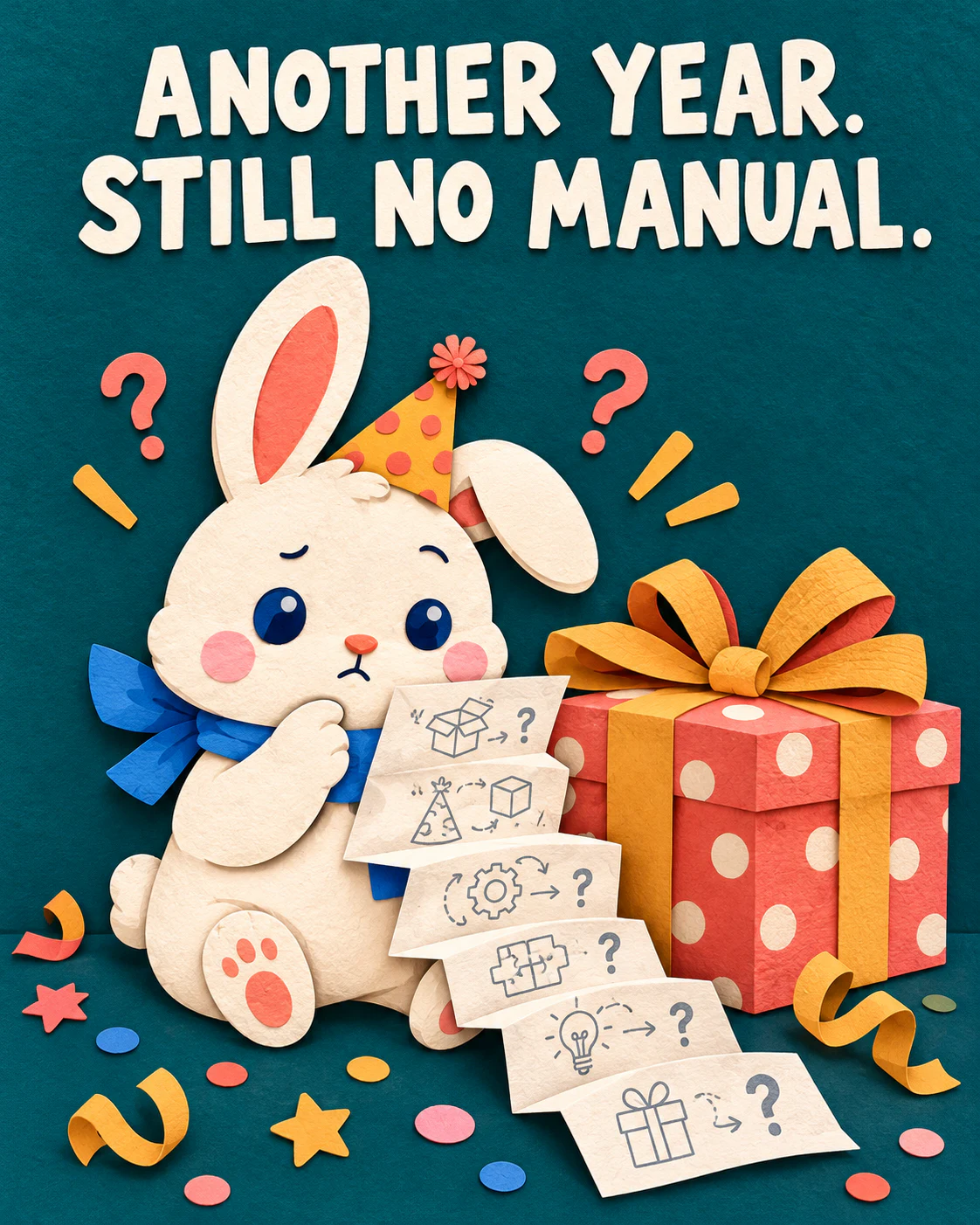 Another year. Still no manual.