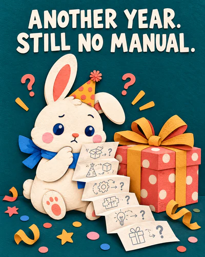 Another year. Still no manual.
