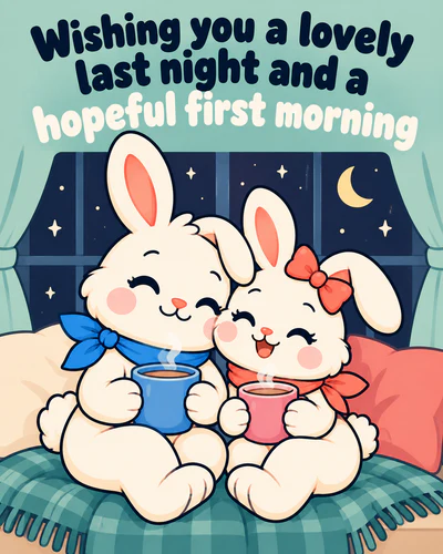 Wishing you a lovely last night and a hopeful first morning