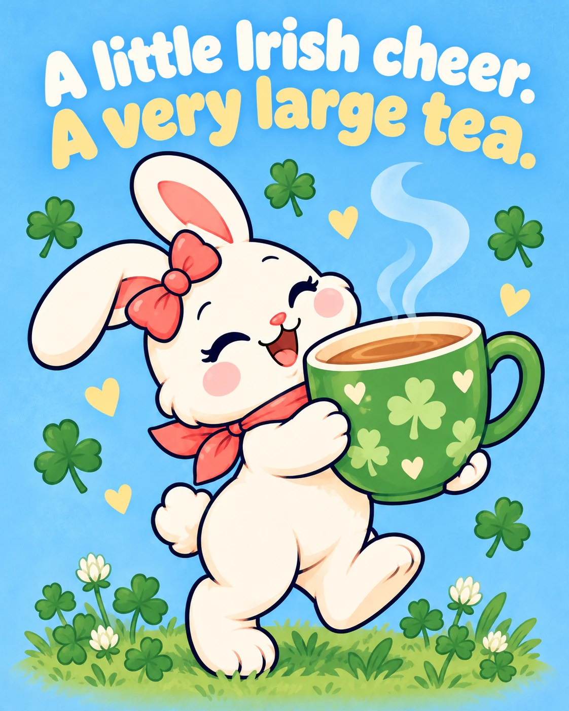 A little Irish cheer. A very large tea.