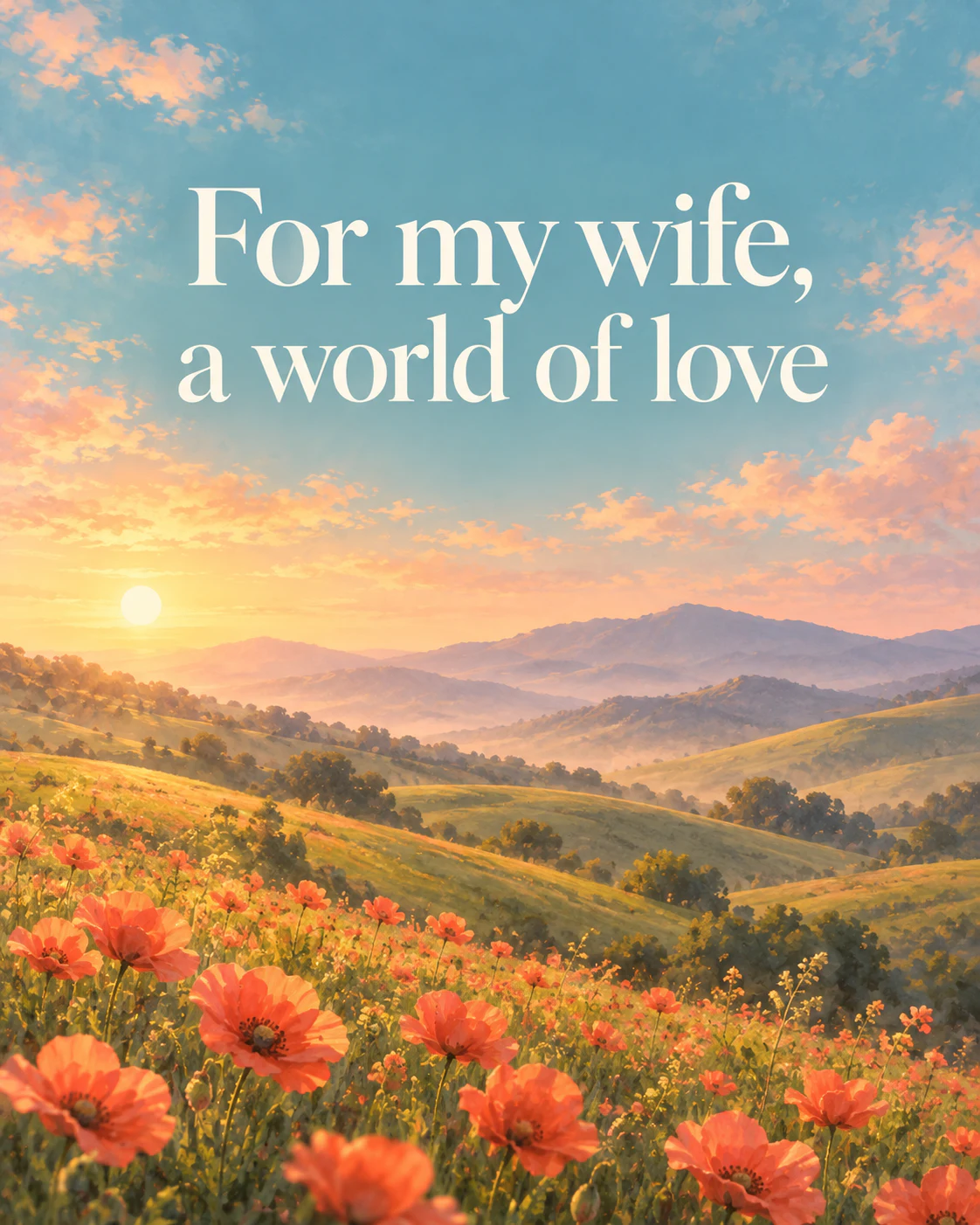 For my wife, a world of love