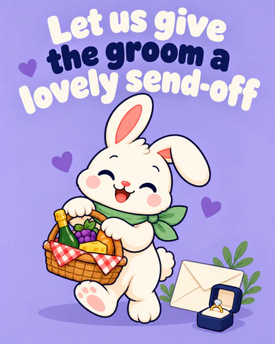 Let us give the groom a lovely send-off