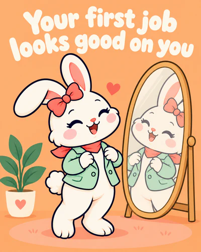Your first job looks good on you