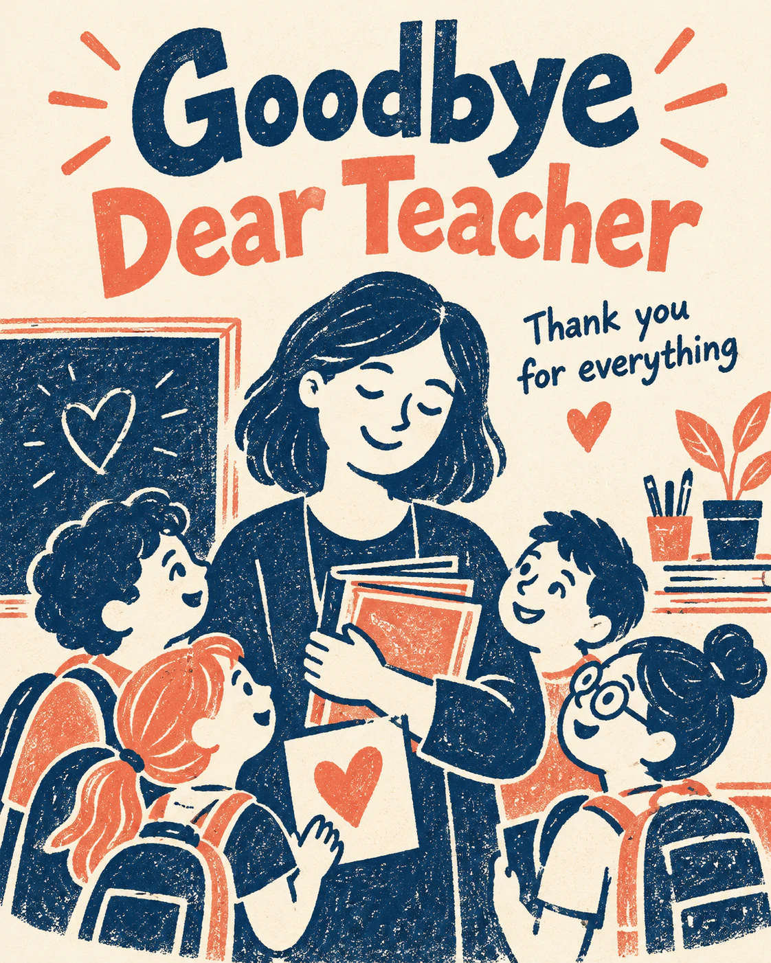 Farewell ecard for teacher