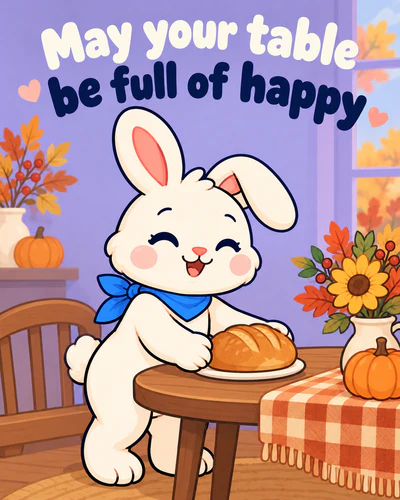May your table be full of happy