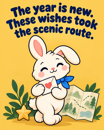 The year is new. These wishes took the scenic route.