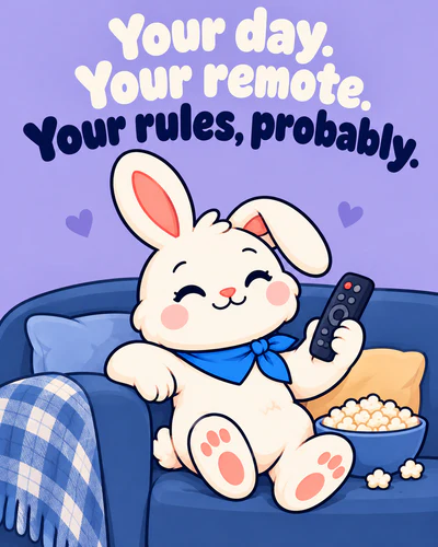 Your day. Your remote. Your rules, probably.