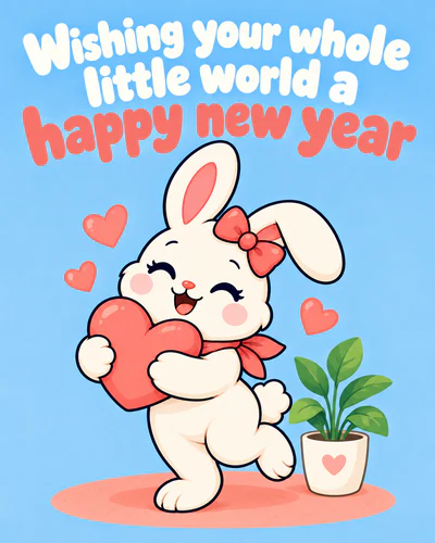 Wishing your whole little world a happy new year