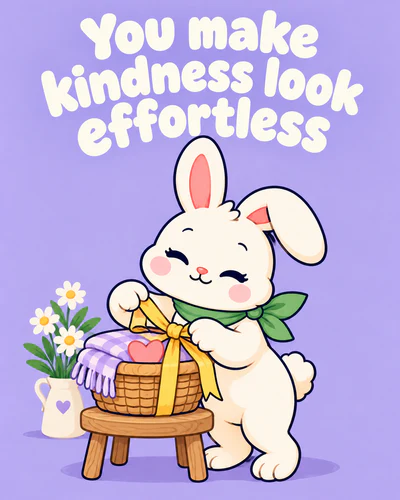 You make kindness look effortless