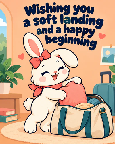Wishing you a soft landing and a happy beginning