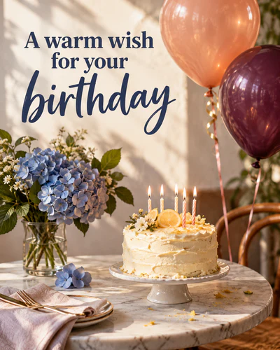 A warm wish for your birthday