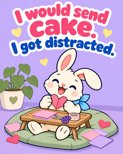 I would send cake. I got distracted.