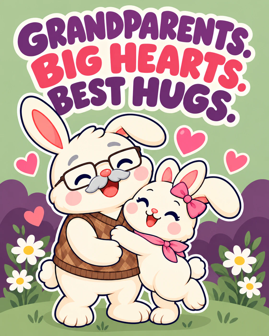 GRANDPARENTS. BIG HEARTS. BEST HUGS.