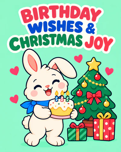 BIRTHDAY WISHES & CHRISTMAS JOY