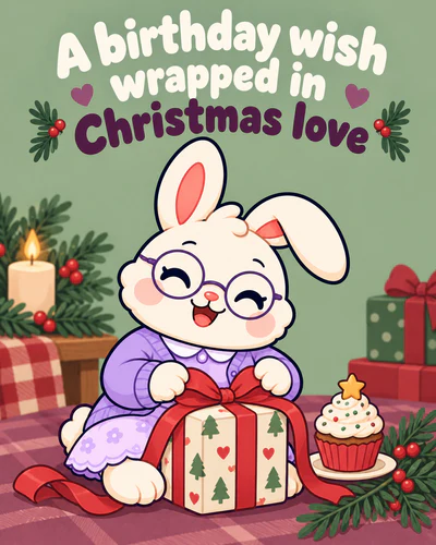 A birthday wish wrapped in Christmas love