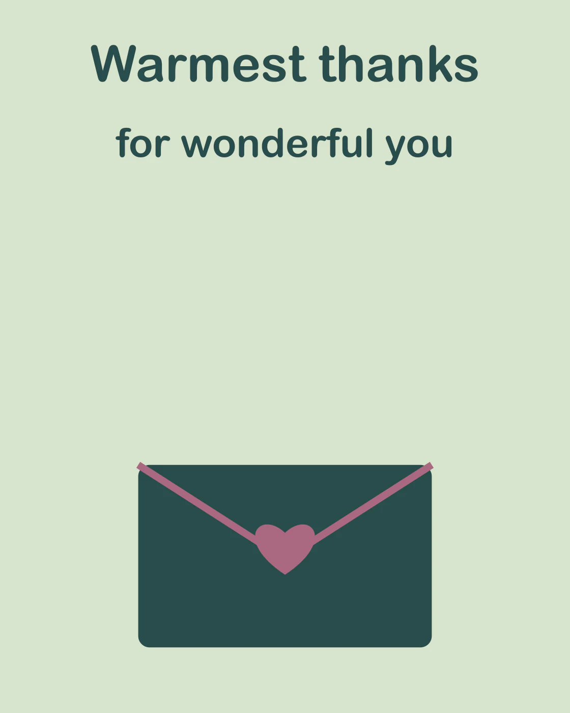 Warmest thanks for wonderful you