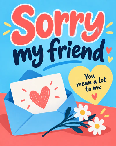 Sorry ecard for friend