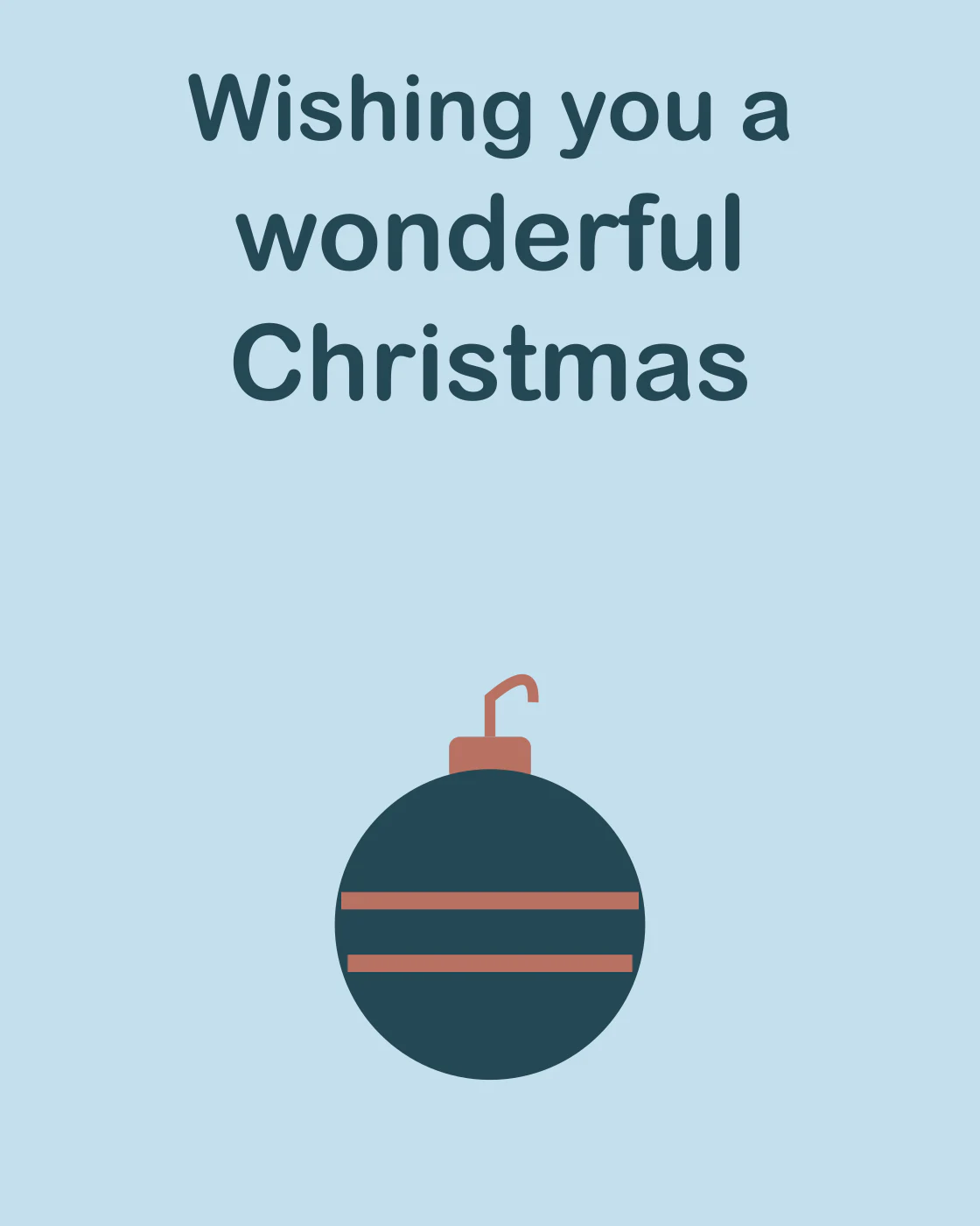 Wishing you a wonderful Christmas