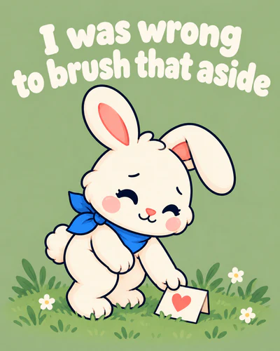 I was wrong to brush that aside