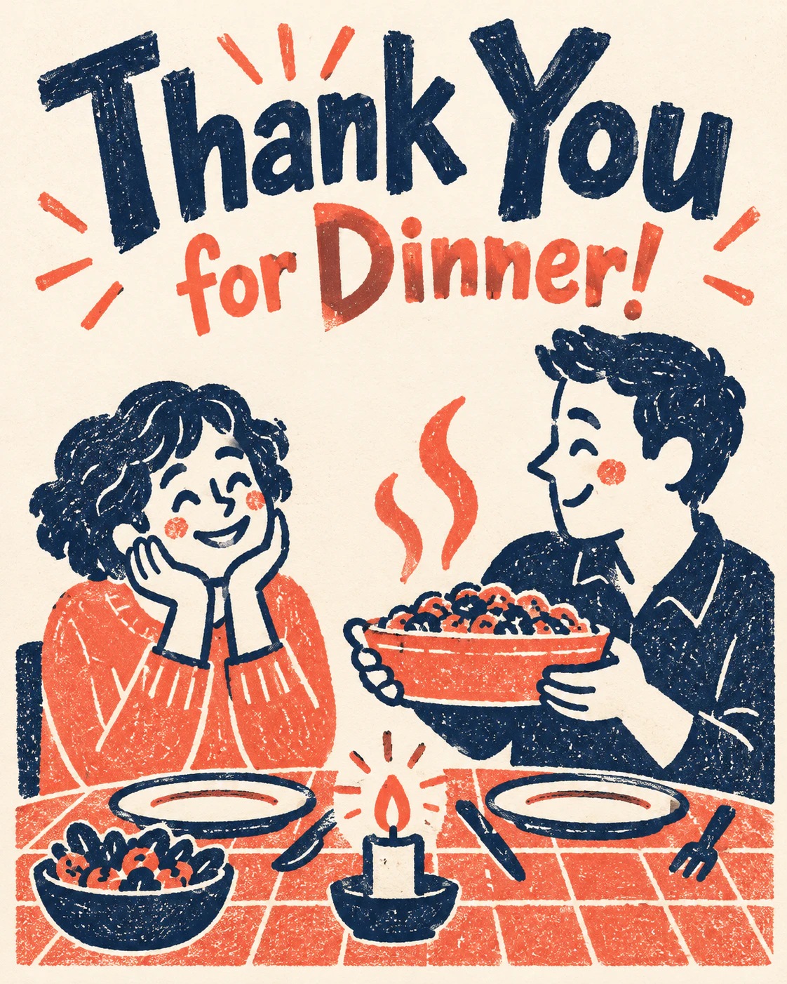 Thank you for dinner ecard