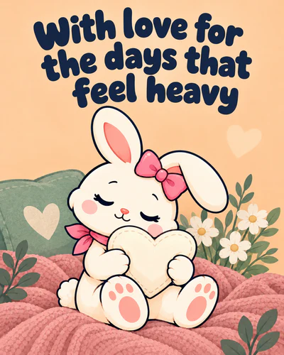 With love for the days that feel heavy