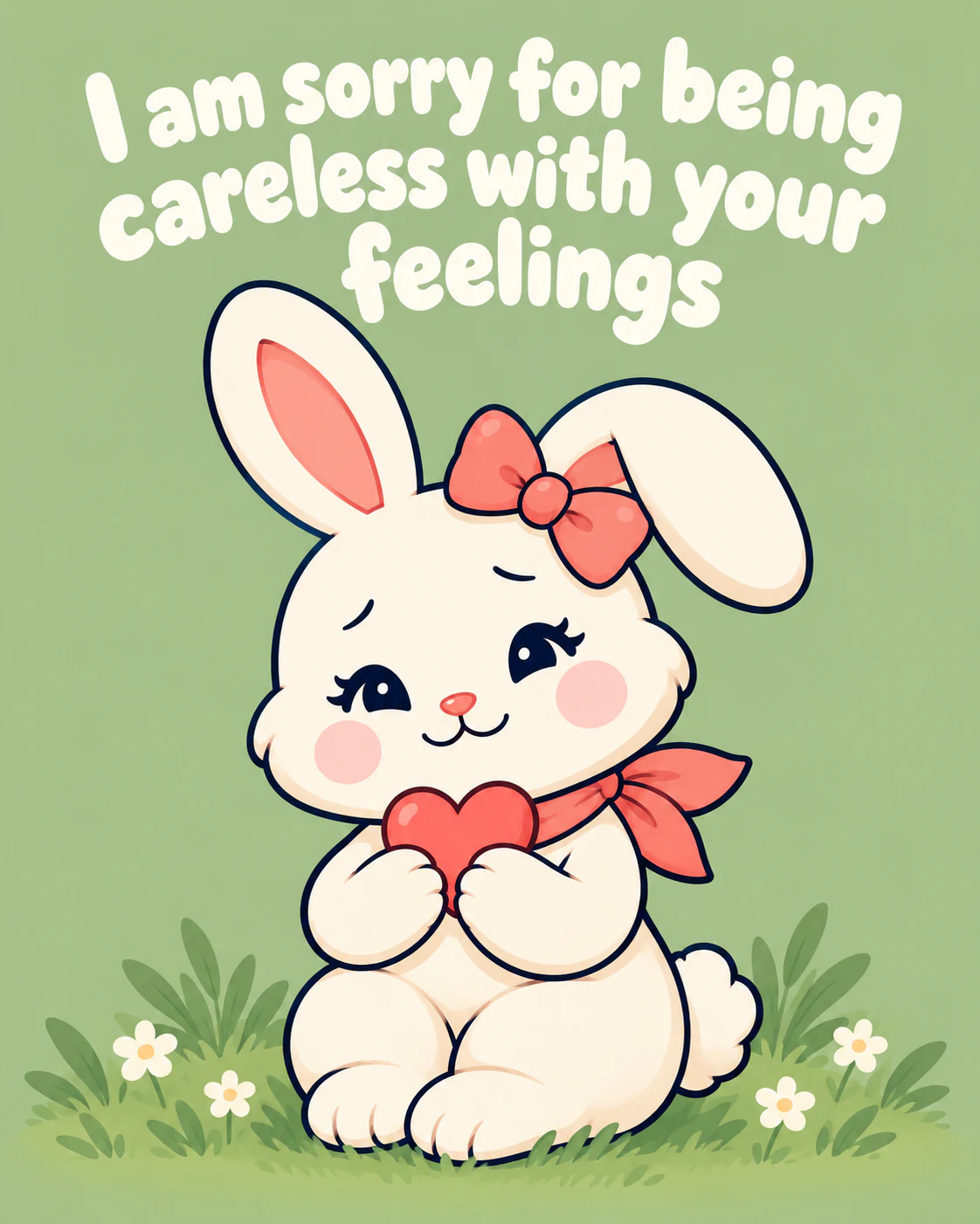 I am sorry for being careless with your feelings