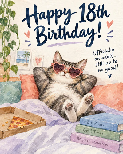 Funny 18th birthday ecard