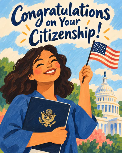 Citizenship congratulations ecard