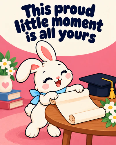 This proud little moment is all yours