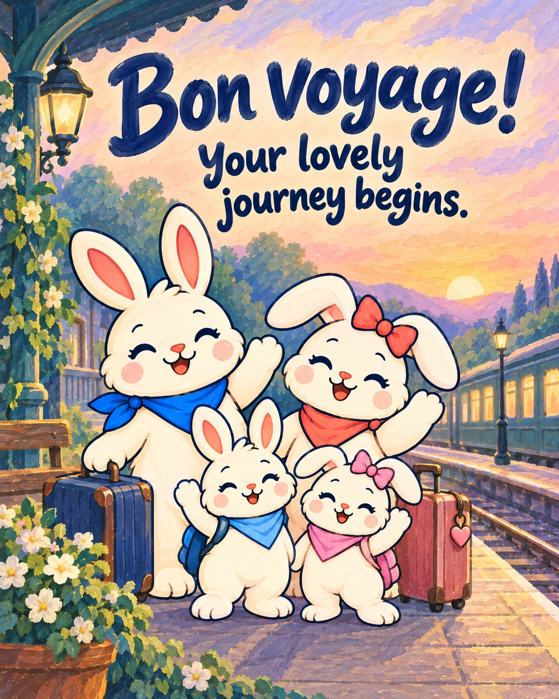Bon voyage! Your lovely journey begins.