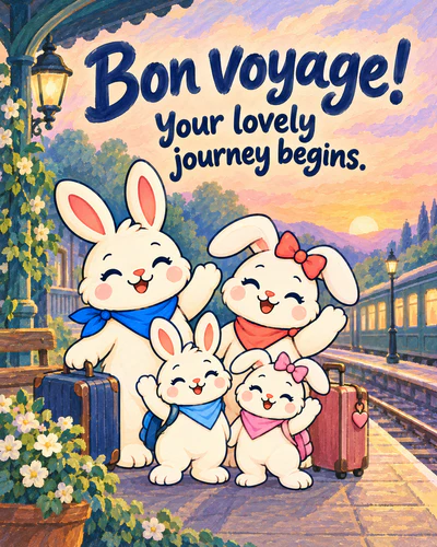 Bon voyage! Your lovely journey begins.
