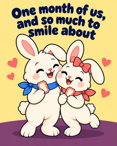 One month of us, and so much to smile about