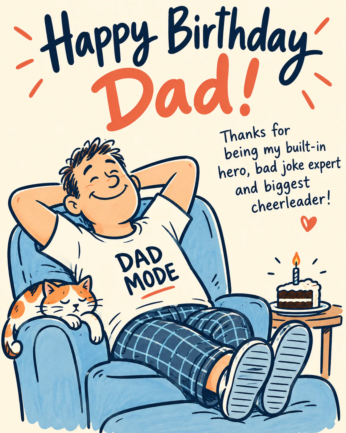 Funny birthday ecard for dad