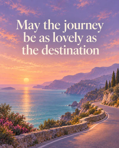 May the journey be as lovely as the destination