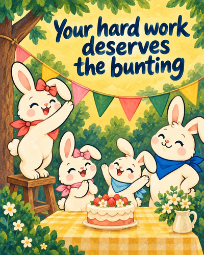Your hard work deserves the bunting