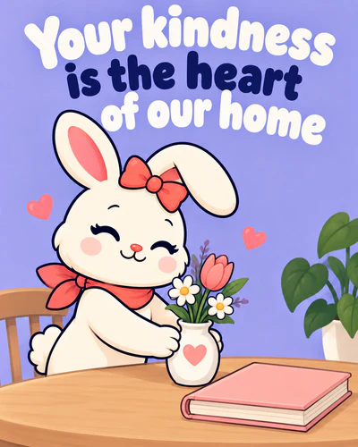 Your kindness is the heart of our home