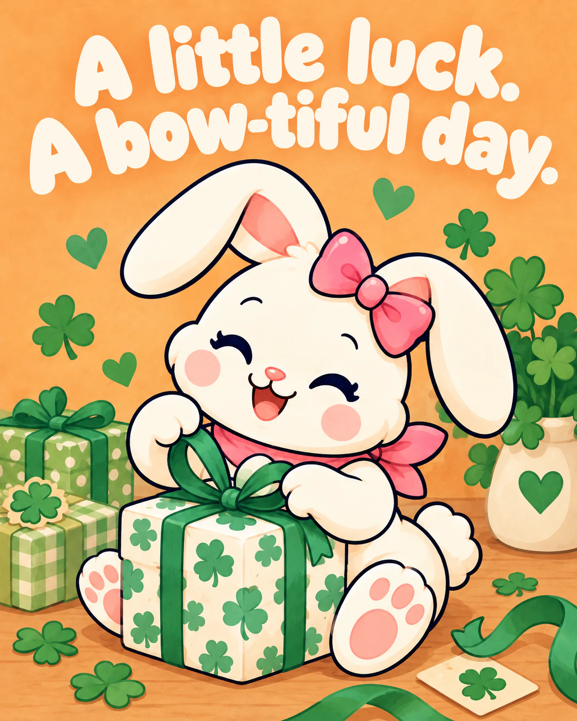 A little luck. A bow-tiful day.