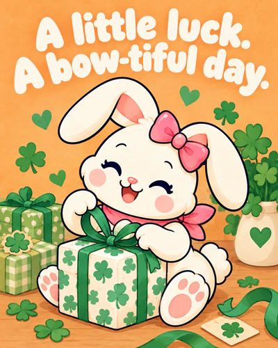 A little luck. A bow-tiful day.