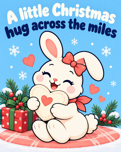 A little Christmas hug across the miles