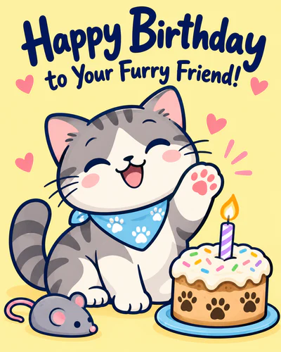 Pet birthday ecard