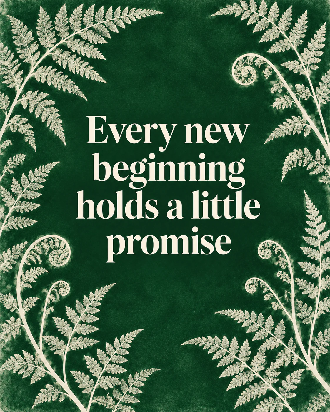 Every new beginning holds a little promise