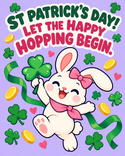 ST PATRICK’S DAY! LET THE HAPPY HOPPING BEGIN.