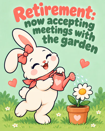 Retirement: now accepting meetings with the garden