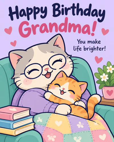 Birthday ecard for grandma