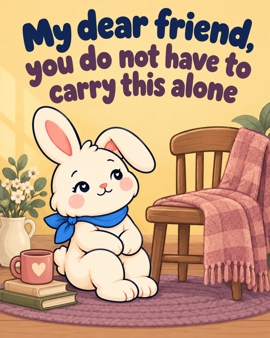 My dear friend, you do not have to carry this alone