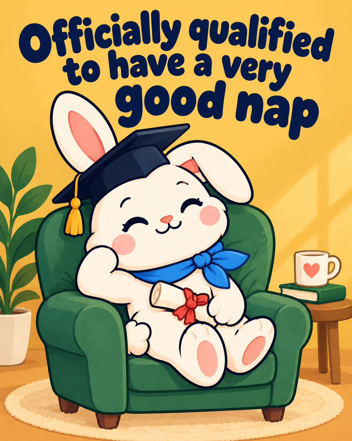 Officially qualified to have a very good nap