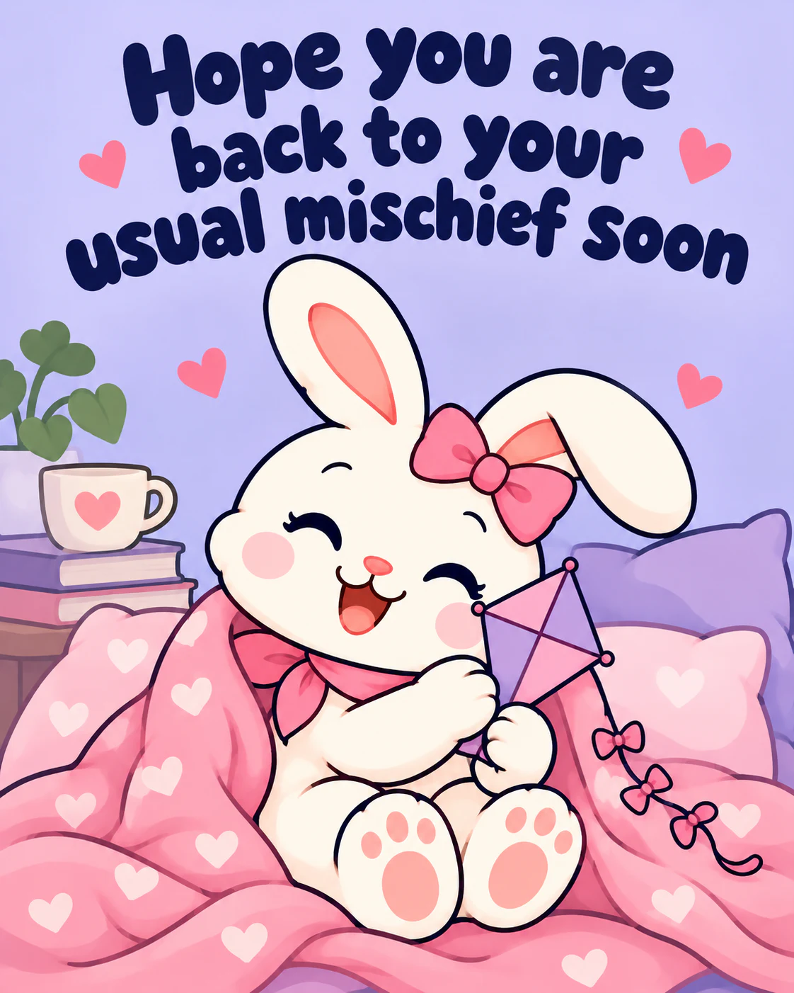 Hope you are back to your usual mischief soon