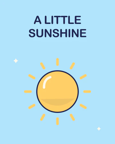A little sunshine