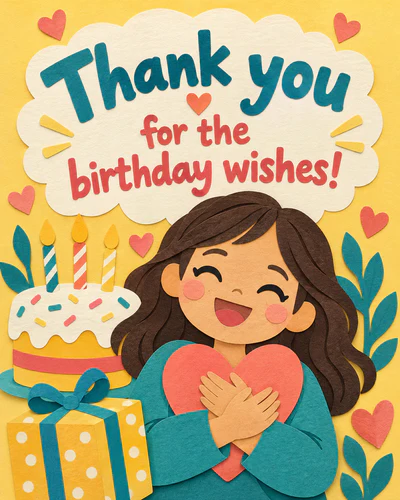 Thank you for birthday wishes ecard