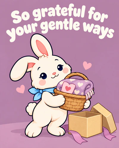 So grateful for your gentle ways
